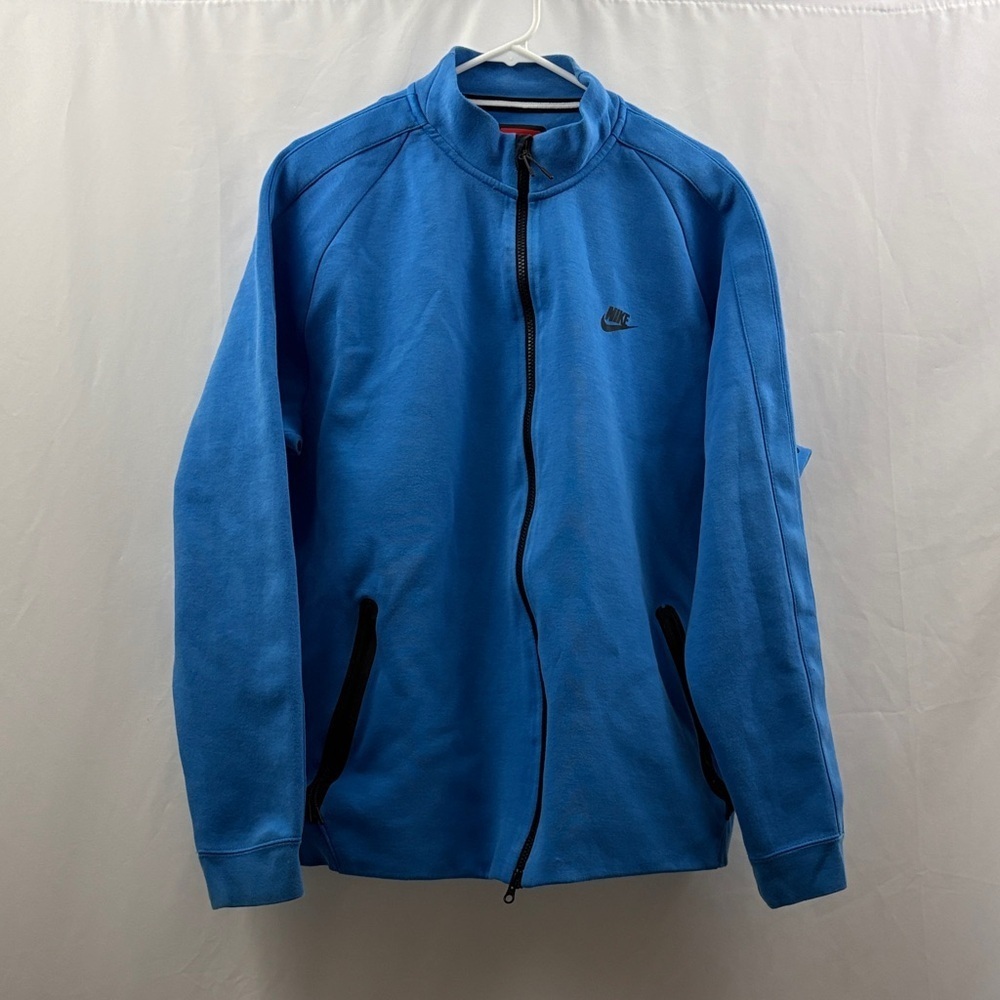 Nike Tech Men's Fleece Windrunner Full-Zip Jacket Light Blue Black Size 2XL